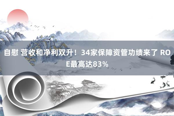 自慰 营收和净利双升！34家保障资管功绩来了 ROE最高达83%