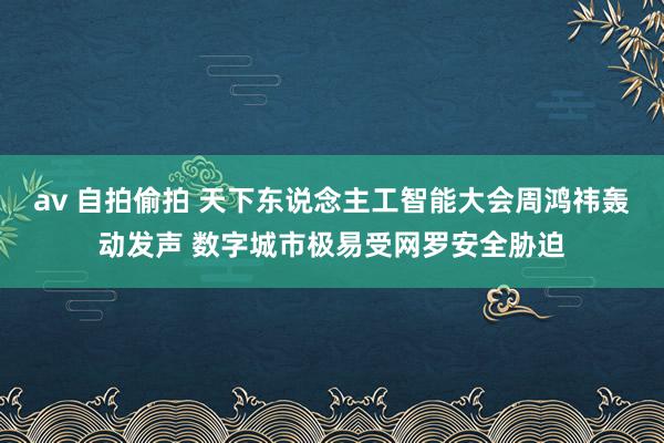 av 自拍偷拍 天下东说念主工智能大会周鸿祎轰动发声 数字城市极易受网罗安全胁迫