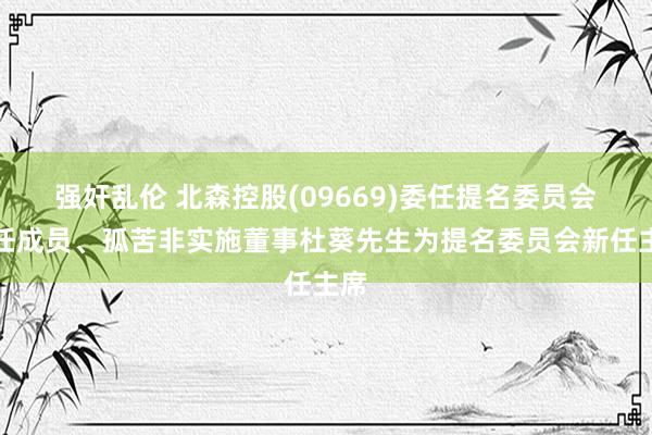 强奸乱伦 北森控股(09669)委任提名委员会现任成员、孤苦非实施董事杜葵先生为提名委员会新任主席