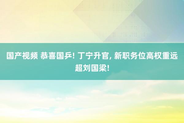 国产视频 恭喜国乒! 丁宁升官， 新职务位高权重远超刘国梁!