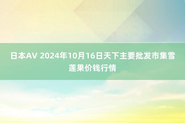 日本AV 2024年10月16日天下主要批发市集雪莲果价钱行情