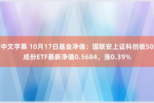 中文字幕 10月17日基金净值：国联安上证科创板50成份ETF最新净值0.5684，涨0.39%