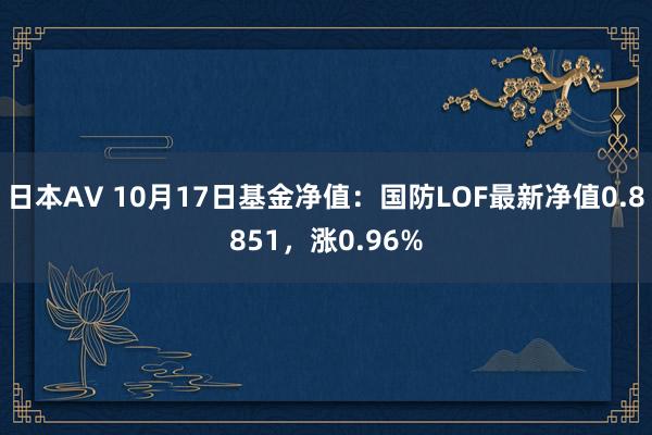 日本AV 10月17日基金净值：国防LOF最新净值0.8851，涨0.96%