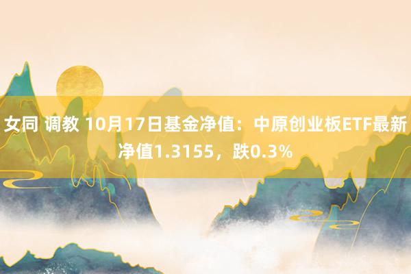 女同 调教 10月17日基金净值：中原创业板ETF最新净值1.3155，跌0.3%