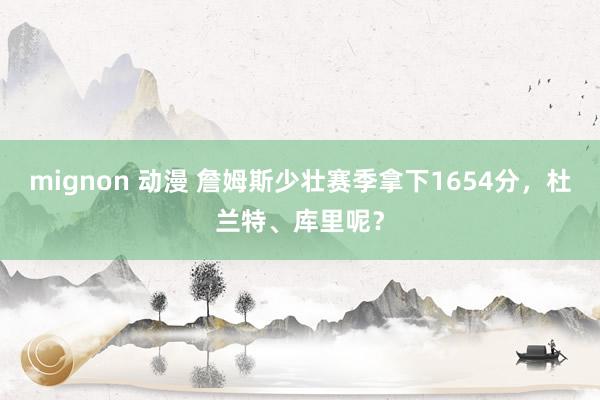 mignon 动漫 詹姆斯少壮赛季拿下1654分，杜兰特、库里呢？