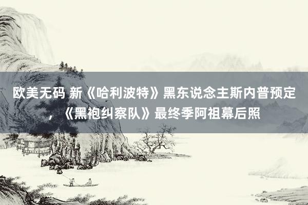 欧美无码 新《哈利波特》黑东说念主斯内普预定，《黑袍纠察队》最终季阿祖幕后照