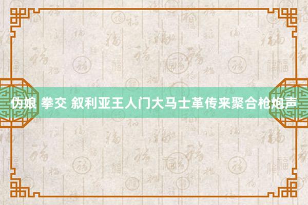 伪娘 拳交 叙利亚王人门大马士革传来聚合枪炮声