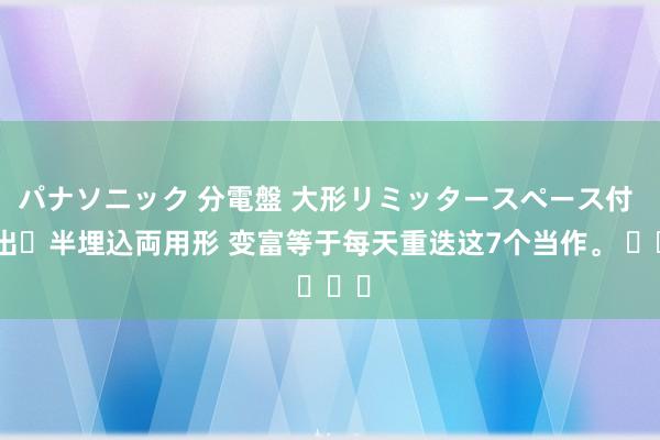 パナソニック 分電盤 大形リミッタースペース付 露出・半埋込両用形 变富等于每天重迭这7个当作。 ​​​