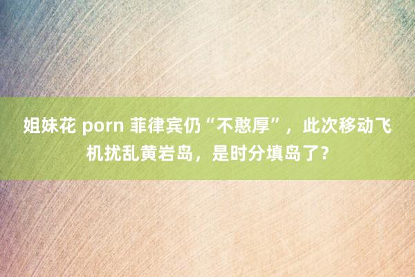 姐妹花 porn 菲律宾仍“不憨厚”，此次移动飞机扰乱黄岩岛，是时分填岛了？