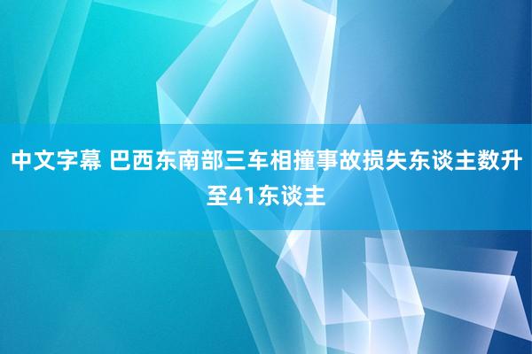 中文字幕 巴西东南部三车相撞事故损失东谈主数升至41东谈主