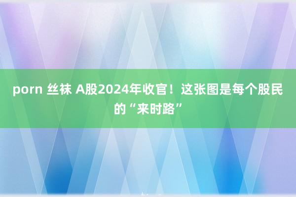 porn 丝袜 A股2024年收官！这张图是每个股民的“来时路”